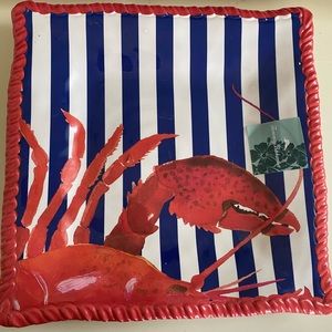 Tommy Bahama Lobster Plastic Plates Set of 3 New